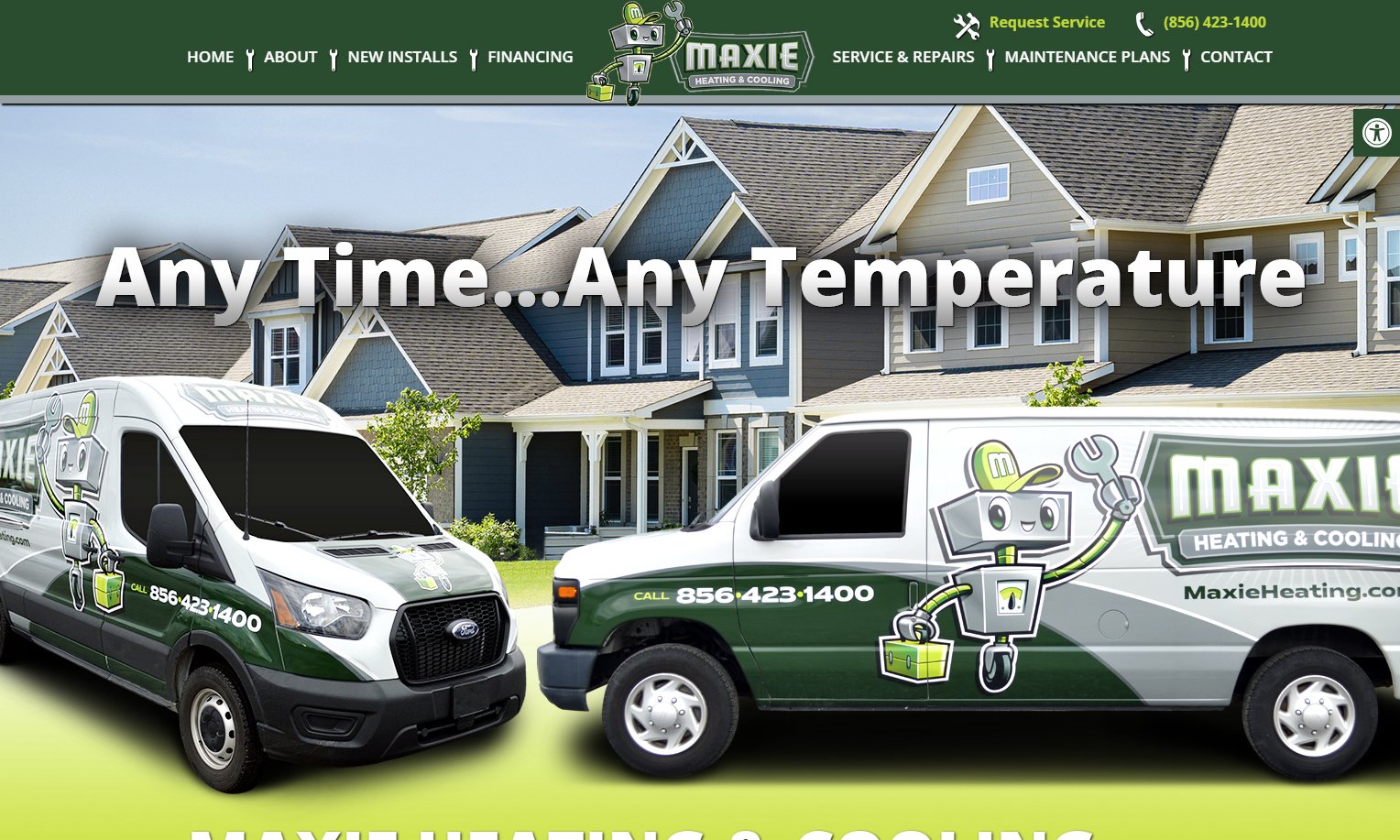 Maxie Heating u0026 Cooling - VisionLine Media | NJ Web Design