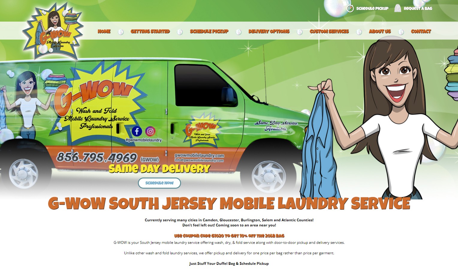 G wow mobile laundry service visionline media nj web design